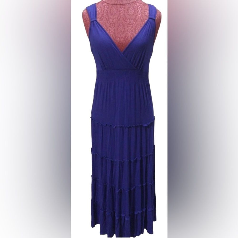 Spense Purple tiered maxi dress XL